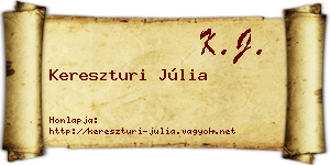 Kereszturi Júlia névjegykártya