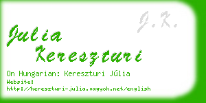 julia kereszturi business card